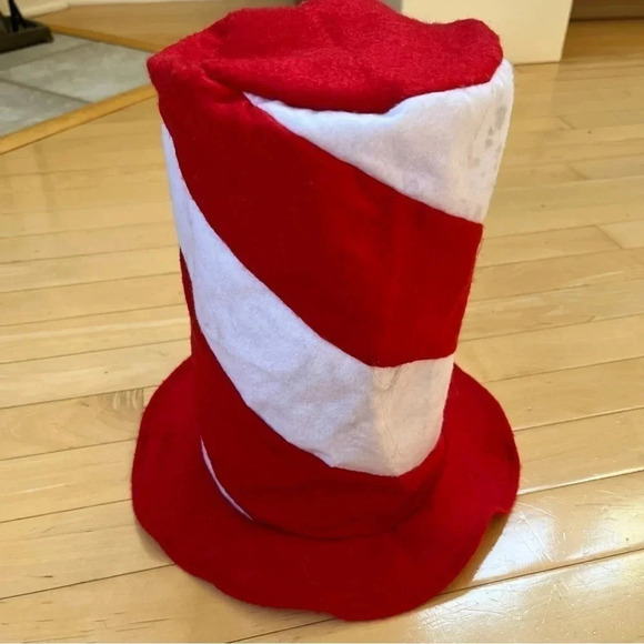 Dr. Seuss Tall Red White Striped Cat In The Hat Top Hat - Picture 3 of 7